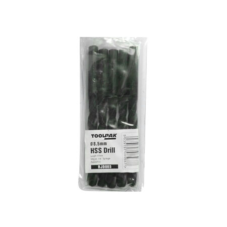 Jobber HSS Drill 8.5mm Roll Forged Toolpak Pack of 5